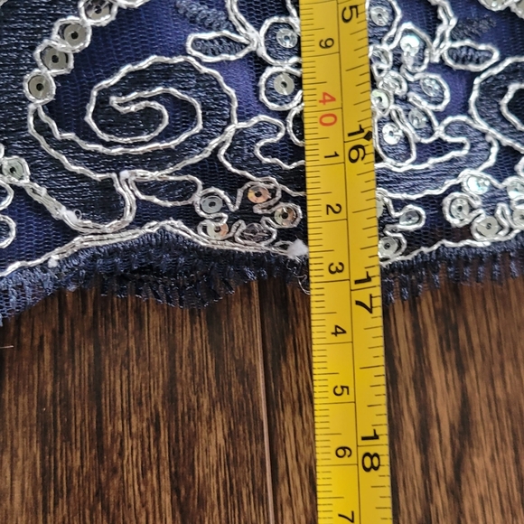 American Princess Royal Blue Layed Diaper Cover Dress White Embroidered Details - Picture 13 of 15